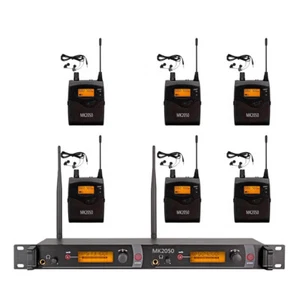 Wireless In Ear Monitor System 6 Receivers Pro Audio 2 channel Stage Studio DJ M - Picture 1 of 5