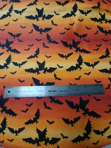 HALLOWEEN FABRIC BATS, HARVEST MOON BY NORTHCOTT, OUT OF PRINT, BY THE YARD - Picture 1 of 1