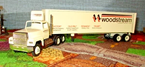 Winross Woodstream Corporation camion pressofuso scala 1:64 Ford Day Cab Twinscrew - Foto 1 di 8