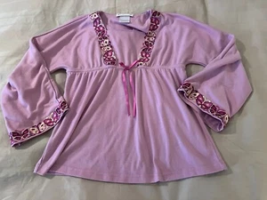 PJ American Girl Julie's pajama top pink w/ butterfly trim Long Sleeve L 10/12 - Picture 1 of 4