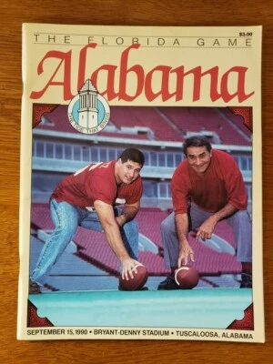 1990 Alabama Crimson Tide vs Florida Gators NCAA Football Program - Image 1 of 2