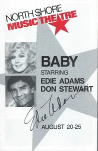 Baby 1983 Program North Shore Music Theatre Autographed Signed Edie Adams RIP - Picture 1 of 3