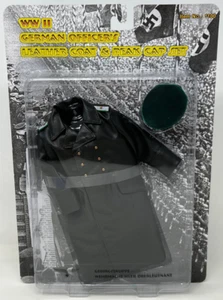Juguetes del pasado - Abrigo y gorra de cuero de oficial alemán de la Segunda Guerra Mundial 1:6 - Gebirgstruppe - Imagen 1 de 6
