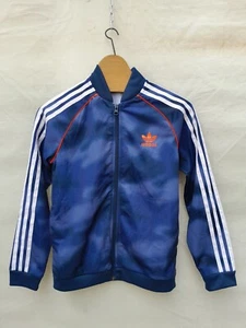 adidas SST Camo Track Jacket Boy's 10 11 Blue White Embroidered Logo Primgreen - Picture 1 of 12