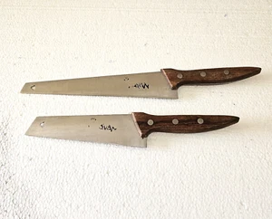 Two Vintage Knives Moravan Molybdenum Vanadium Cutlery Chef 13 in and 10.25 in - Picture 1 of 7