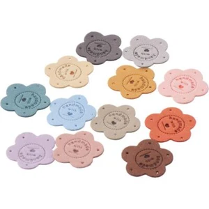 60PCS Leather Leather Crochet Labels with Holes Embellishments Women - Picture 1 of 8