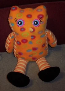 Build A Bear 16 Zoll Fleece Plüsch orange Eule Streifen Tupfen mehrfarbige Kreise - Bild 1 von 2