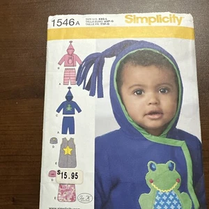 Simplicity 1546A Baby Infant Pants Jacket Hat Sack XXS -L Owl Frog 0-18 Months - Picture 1 of 2