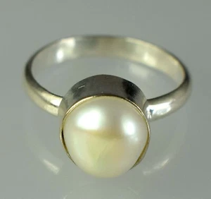 Natural Tahitian White South Sea Pearl 13.90 Ct Round Gems Men's Ring See Video - Picture 1 of 8