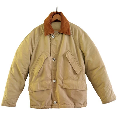 Vintage LL BEAN Down Mackinaw Jacket Tan Zip Front Men's Size S - Image 1 of 4