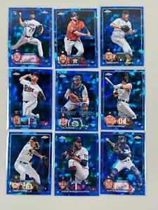 2023 Topps Chromblau Saphir Menge (9) anders keine Dupes Baseball Rookie RC - Bild 1 von 2