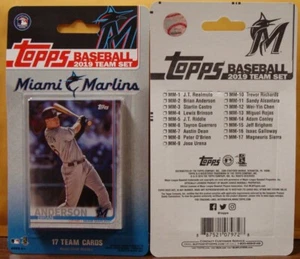 2019 TOPPS MIAMI MARLINS 17 CARD TEAM SET ROJAS GUERRERO CASTRO CHEN URENA DEAN - Picture 1 of 1