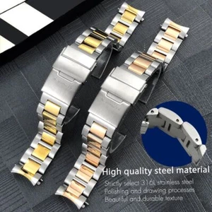 19 22 mm Two Tone Watch Bracelet Fits Longines Hydroconquest 39mm 44mm - Picture 1 of 15