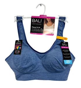 Bali Women’s Revolution Comfort flex Classic Blue Denim Sports Bra Size S - Picture 1 of 10