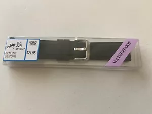 Pulsera Hadley Roma Silicona Genuina Negra 22mm Impermeable Nueva en Manga - Imagen 1 de 4