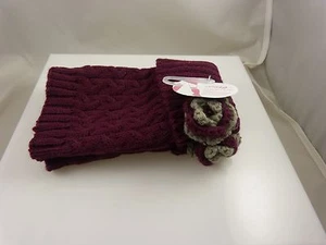 burgundy boot cuff or over the knee socks small sock that goes over the knee - Picture 1 of 3