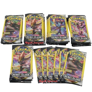Lot (56) Pokemon TCG Sword & Shield Rebel Clash Mini Booster Packs, 3 Cards Each - Picture 1 of 7