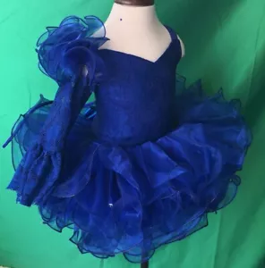 Jenniferwu Girls Tulle Flower Princess Wedding Party Handmade Beaded Dress 2-3T - Picture 1 of 5
