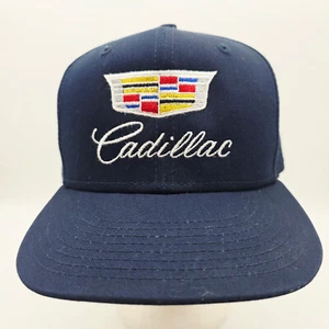 Cadillac New Era 59fifty 5950 Snap Back Blue Hat Embroidery Adjustable - Picture 1 of 8