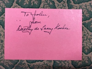 Dorothy Rosher aka Joan Marsh - Rainbow Over Broadway - Autograph 1986 - Picture 1 of 2
