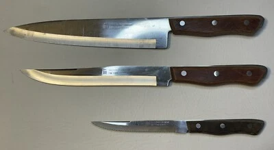 Precision Chef Carving Steak Knife Set Maxam Hollow Ground Vintage - Image 1 of 4