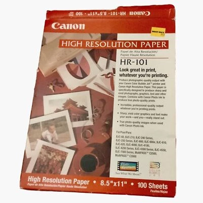 佳能高分辨率纸 HR 101 8x11 英寸彩色气泡喷射照片 — 第 1/4 张图片