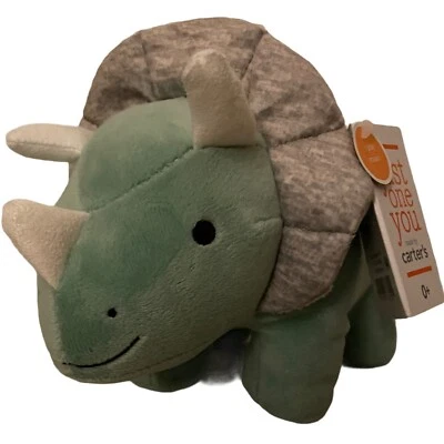 Nuevo con etiquetas Carters Just One Baby Dinosaurio Waggy Musical Peluche Verde Raro Foto 1 de 4