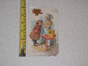 1902 TARJETA DE ANUNCIO MAPL-FLAKE CEREAL ALIMENTARIO HIGIÉNICO RARA ANTIGUA DE COLECCIÓN - Imagen 1 de 2