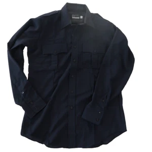 Mens Southeastern Button Up Shirt 16-35 Black Western Military Police - Picture 1 of 15