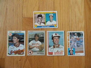 Vintage Topps Jim Palmer Baltimore Orioles Baseball Cards Lot of 5 - Picture 1 of 5