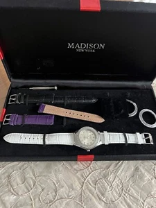 MADISON New York Damenarmbanduhr - SEHR Edel mit Wechselarmbändern neu - Bild 1 von 8