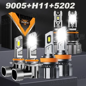 AUXBEAM 6500K CANBUS LED Headlight Fog Bulbs for Chevy Silverado Tahoe 2007-2014 - Picture 1 of 12