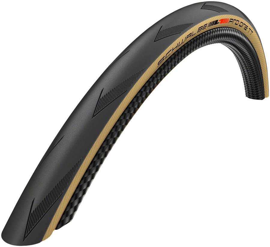 Schwalbe Pro One TT Tire - 700x25 Tubeless Fold Black/Tan Evolution Race - image 1 of 1