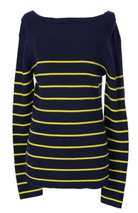 Gant Women's Striped Ribbed Sweater The Perfect Navy - Picture 1 of 1