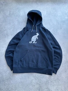 Felpa con cappuccio uomo Parra Kangaroo The Riddle blu navy grande logo streetwear taglia L - Foto 1 di 10