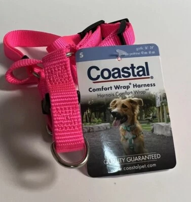 Arnés envolvente Coastal Comfort ajustable tamaño pequeña circunferencia 16”-24” nuevo con etiquetas cachorro rosa Foto 1 de 4