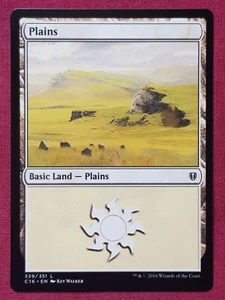 Magic The Gathering Commander 2016 Plains 339 tarjeta terrestre Magic The Gathering Magic The Gathering - Imagen 1 de 2