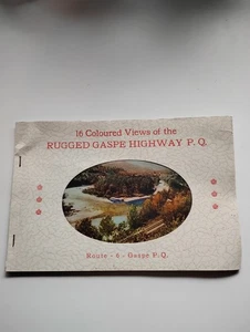 Vintage Booklet Rugged Gaspe Highway 16 farbige Ansichten Quebec Kanada alte Fotos - Bild 1 von 7