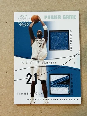 Parche de camiseta usada Kevin Garnett 2003-04 Fleer Flair Power Game/58 Foto 1 de 2