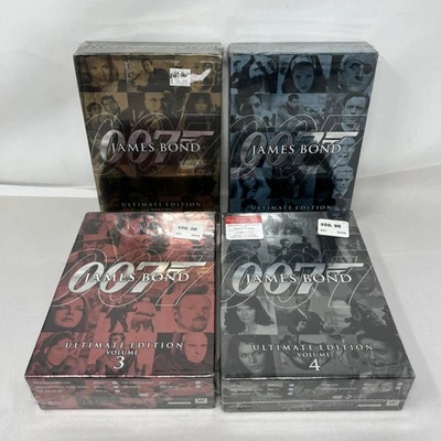 Sealed New James Bond 007 Ultimate Edition 20 Movies DVD Boxed Sets Volume 1-4 - Image 1 of 4
