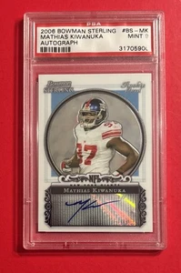 2006 Bowman Sterling Auto Mathias Kiwanuka #BS-MK PSA 9 Rookie Card Signed RC - Picture 1 of 2