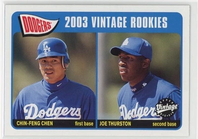 2003 Upper Deck Vintage #228 Chin-Feng Chen / Joe Thurston Los Angeles Dodgers - Image 1 of 2