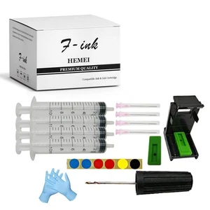 Herramientas de recarga de tinta 6 en 1 compatibles con cartuchos de tinta de inyección de tinta HP 67XL 662XL 6... - Imagen 1 de 4