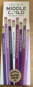 Whiskey River Soap Co. Pencils For The Middle Child Set #2 Writing Funny - Picture 1 of 2