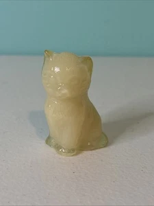 Boyd Glas Miss Cotton das Kätzchen Olde Elfenbein Schlacke Glas - Bild 1 von 6