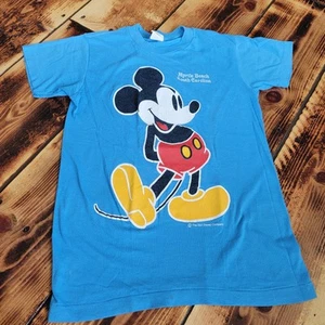  Camiseta De Colección Años 70-80 Mickey Mouse Myrtle Beach SC AZUL (Jerez Miami FL) - Imagen 1 de 16
