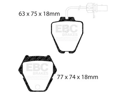 Juego de pastillas de freno delanteras para Volkswagen Passat 2003-2004 EBC 77188CRHM W8 Foto 1 de 4