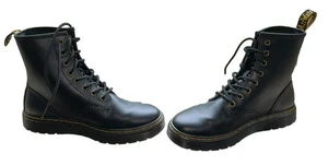 Dr. Martens 11821 Black Leather Combat Boots AirWair ZAVALA US 6 M US 7 L - Picture 1 of 6