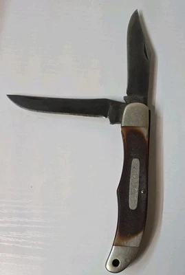Vintage Schrade Old Timer 250T USA 2-Blade Folding Pocket Knife - Image 1 of 4