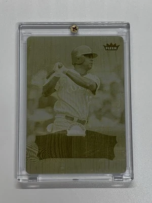 Todd Helton 1/1 Yellow Printing Plate MLB Fleer Baseball 2006 Colorado Rockies - Image 1 of 4